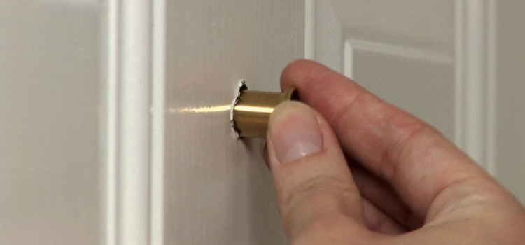 peephole door repair in Livingston