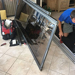 sliding glass door frame repair Livingston